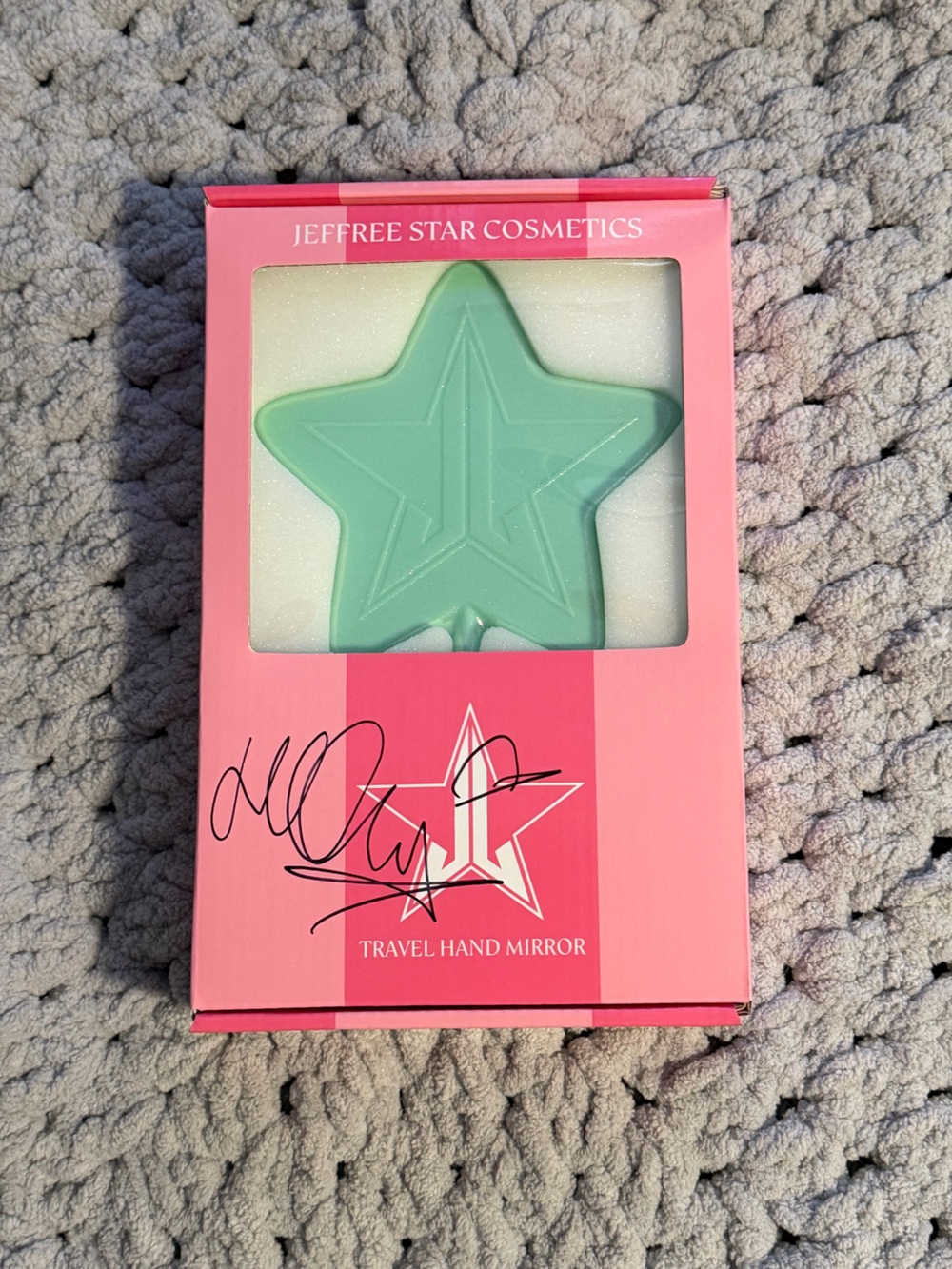 Signed Jeffree Star Mint Green Star Travel Hand Mirror